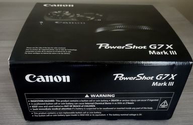 Canon PowerShot G7 X Mark III Camera Factory Sealed Black