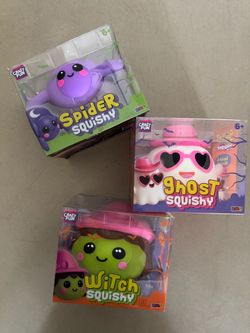 Set of 3 RMS squishy spider, ghost and witch