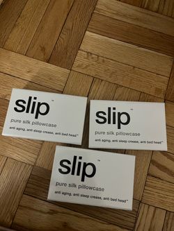 3 Silk Slip White Pillowcases