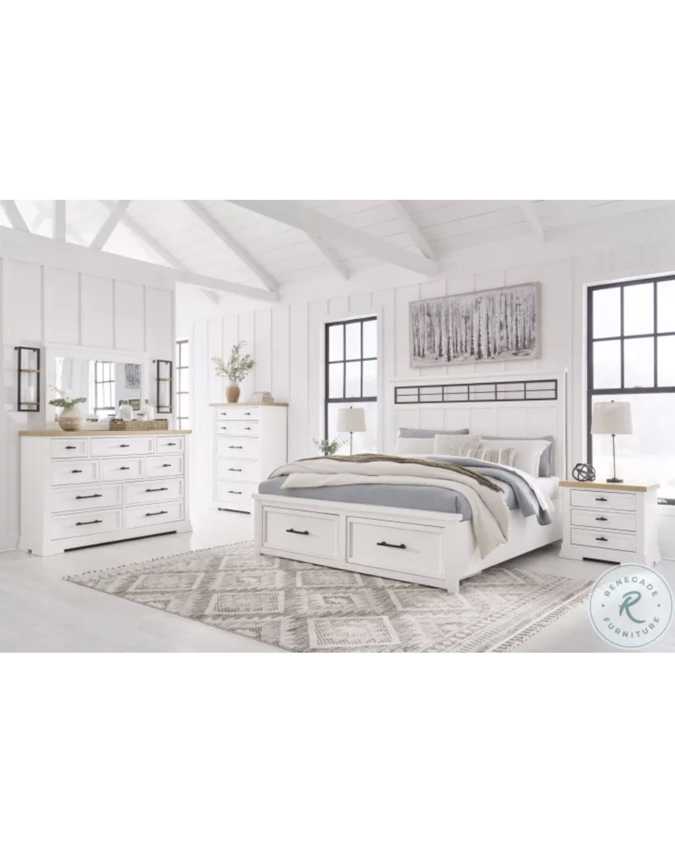Black And White King Size Bed