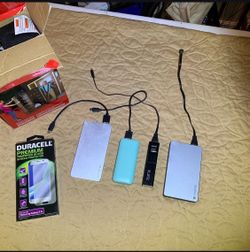 Lifting strap(new)+power banks(New and pre-owned)+iphone 6splus screen protector (New)