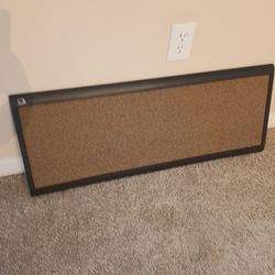 Quartet Classic Cork Bulletin Board, Black Frame, 36''LX 14"WX1"T