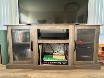 WLIVE 58" Farmhouse Media Console / TV Stand - Greige (Fits Up To 65" TV)