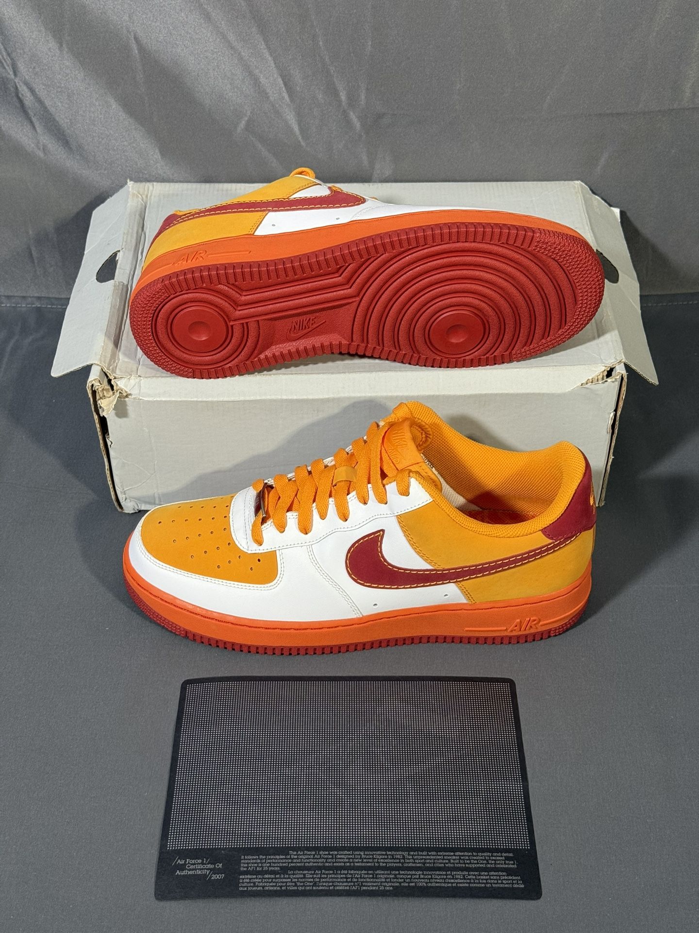 Nike Air Force 1 ’07 Orange Blaze 315122-161 Size 10 OG Box 2007 AF1 Retro