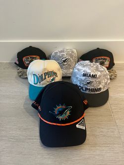 Miami Dolphins Hat Lot (6) | New Era, Camo & Retro Styles | NFL Caps | $100 OBO