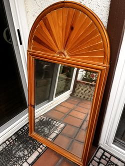 Vintage Wooden Mirror 