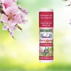 Lip Therapy Lip Balm Cherry Almond Flavor - Made with Pure Emu Oil