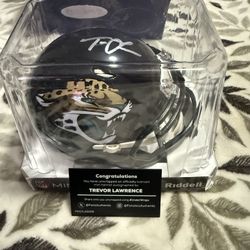 Trevor Lawrence Autographed Mini Helmet 