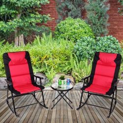 Foldable Rocking Chair Set/Table