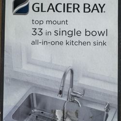 33” Stainless Steel Single Bowl Kitchen Sink