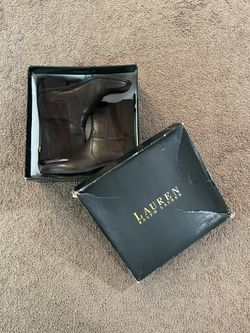 Women's LAUREN Ralph Lauren McKenzie Dark Brown Burnished Calf Bootie 