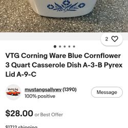 3 Quart Casserole Dish