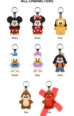 Popmart Mickey Family Cute Together Vinyl Keychain