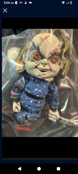 Wooden Chucky Figure