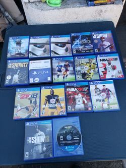 $15! Per Game. 4 for $50! 10 for $100! Playstation 4 PS4 Playstation 5 PS4 Games works. Trade are welcome. All works
