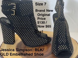 Embellished Ankle Bootie !!! Statement Shoe (Size 7)