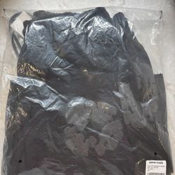 DENIM SHORTS COLOR BLACK ON BLACK (LARGE)