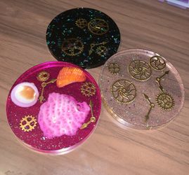 Homemade Epoxy Resin Coasters/Ornaments