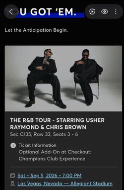 Chris Brown Usher Raymond Las Vegas (Saturday)