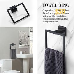 5-Piece Bath Hardware Set in Stainless Steel, BHS00412MB 3。11