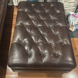 Leather ottoman