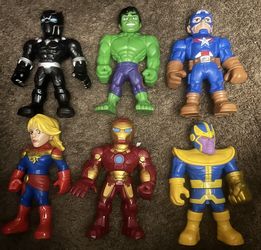 10’ Marvel Captain America Hulk Iron Man Black Panther Captain Marvel Thanos Mega Mighties