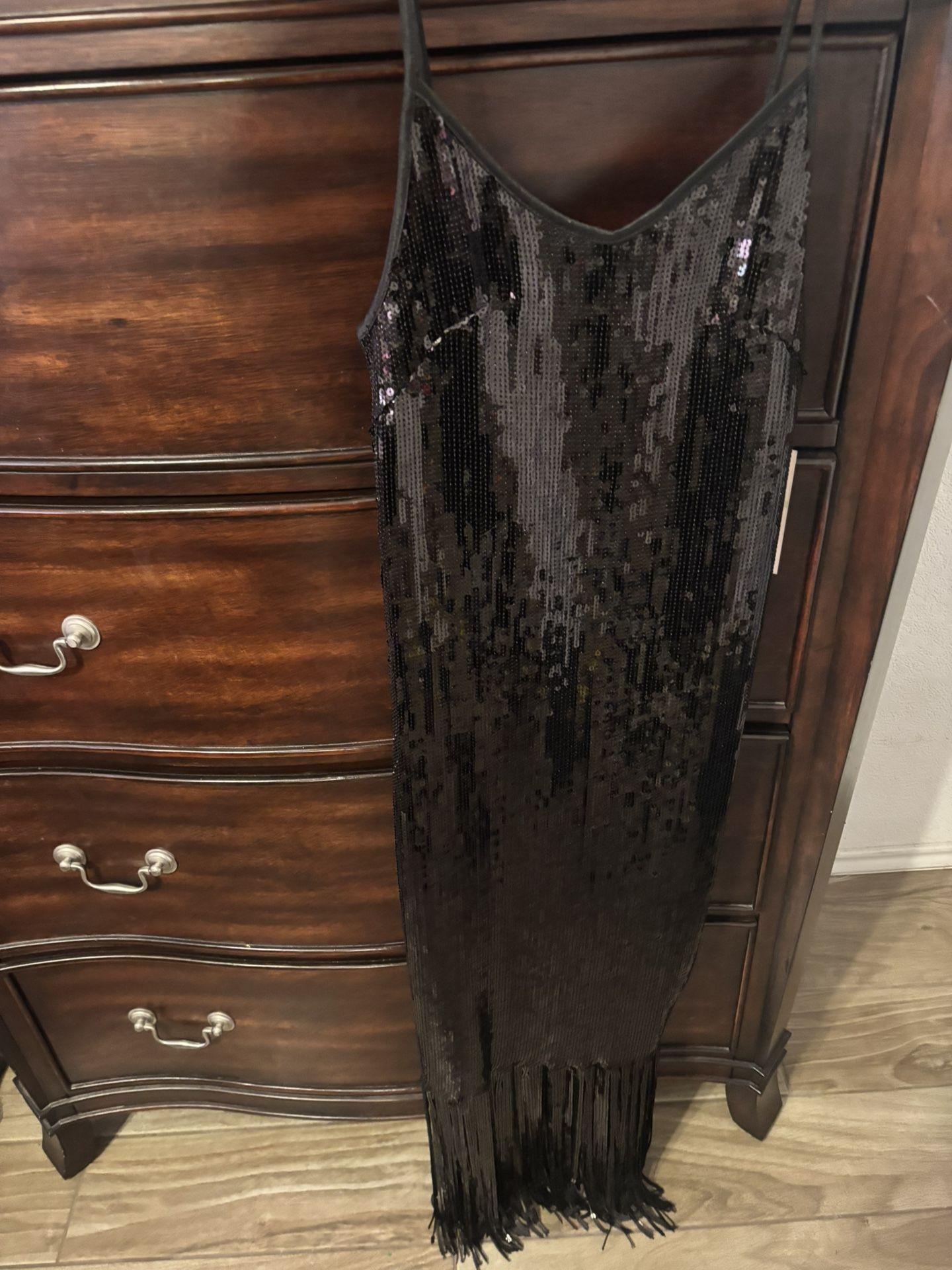 Black Sequin Dress