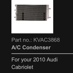 A/C CONDENSER 2010 AUDI