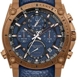 Bulova Precisionist Blue Leather Watch