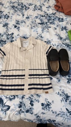 Boys shoes and sweater top