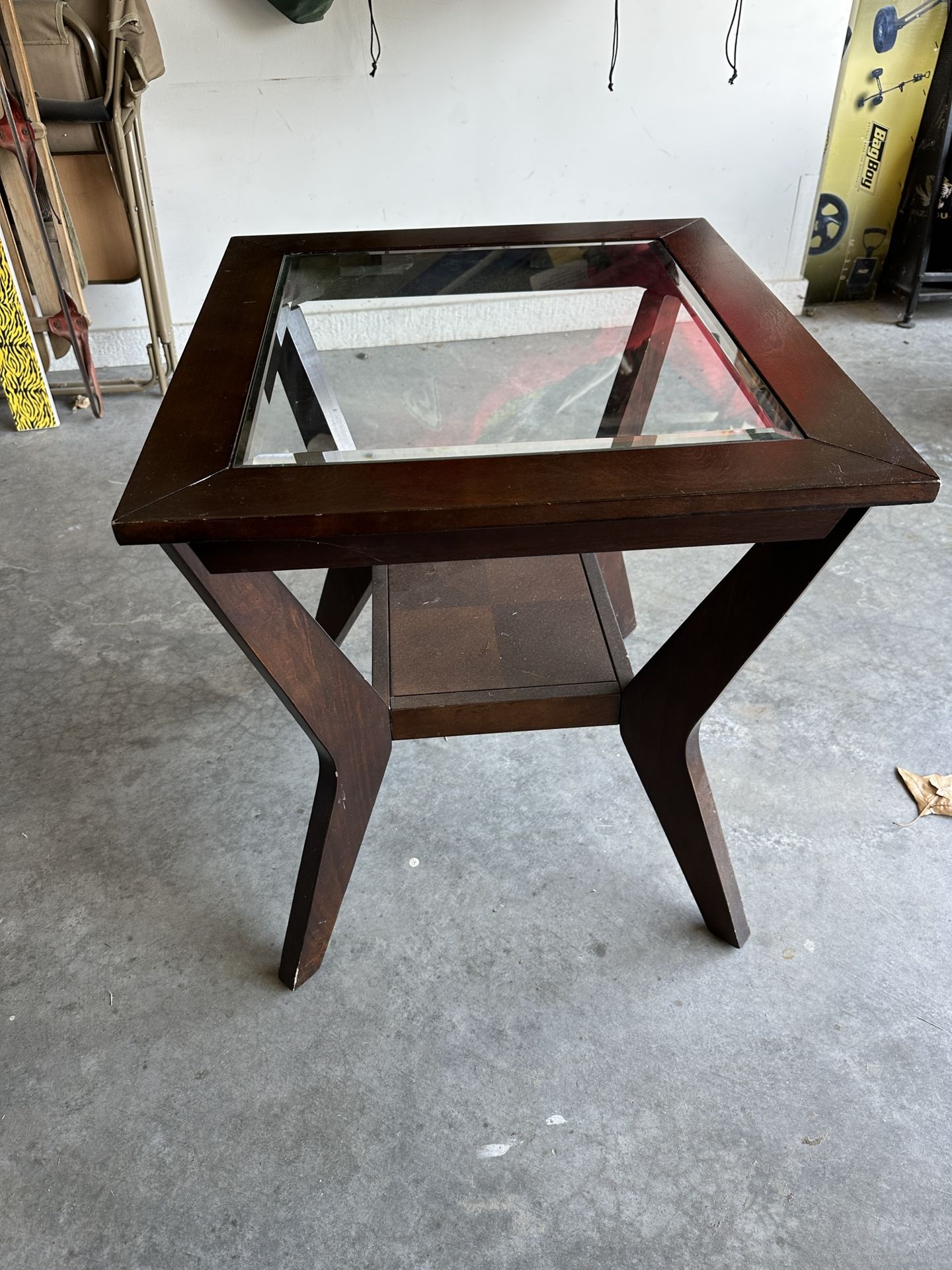 Glass Top End Table