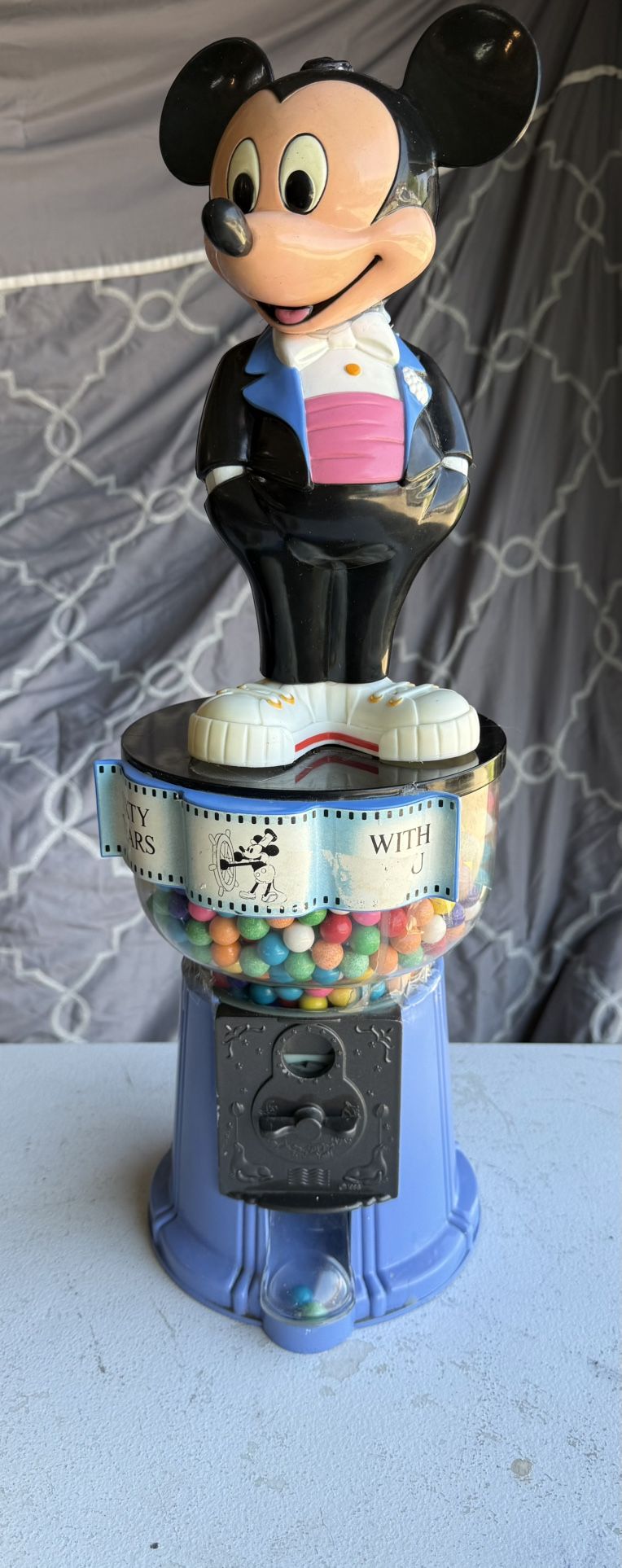 Vintage Disney Mickey Mouse Gumball Machine 60 year Anniversary Superior