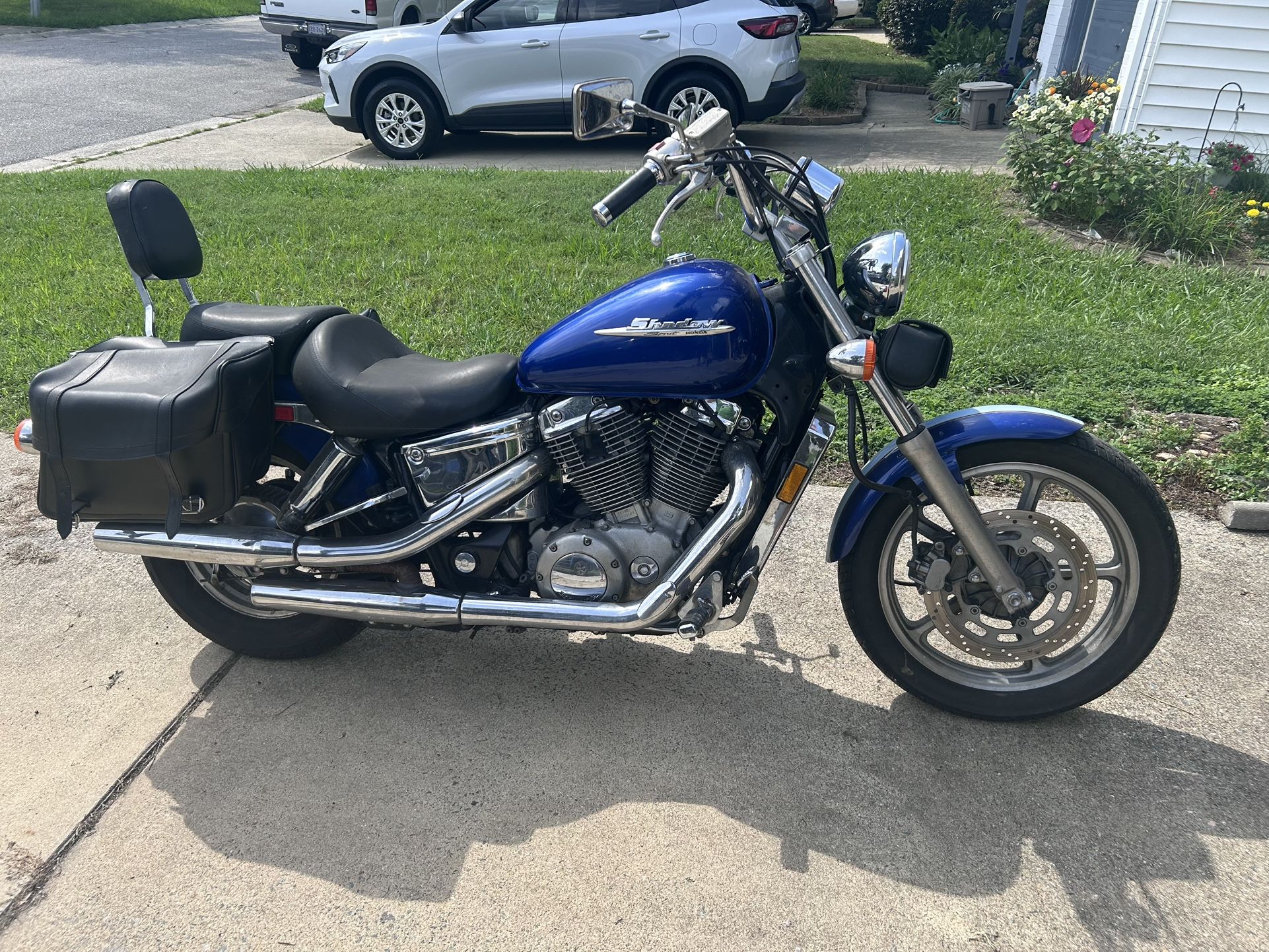 Blue Honda Shadow