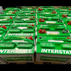 New battery Interstate Marina, 1 year warranty 