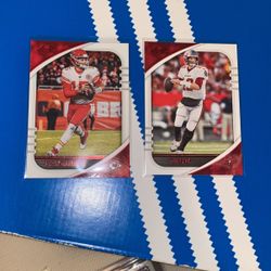 Patrick Mahomes & Tom Brady Red Parallel’s Absolute 2020