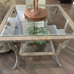 Pier 1 Glass Side Table 