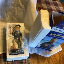 CORONA BEER COACH JON GRUDEN FOOTBALL STATUE CORONA SPOKESPERSON BOBBLE HEAD In Original Box Mint Condition. 