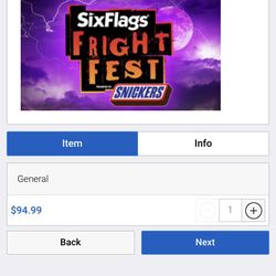2 Tickets To Six Flags Magic Mountain Friday October 22