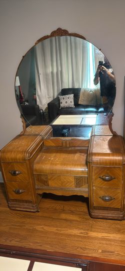 Vintage Waterfall Vanity and Dresser