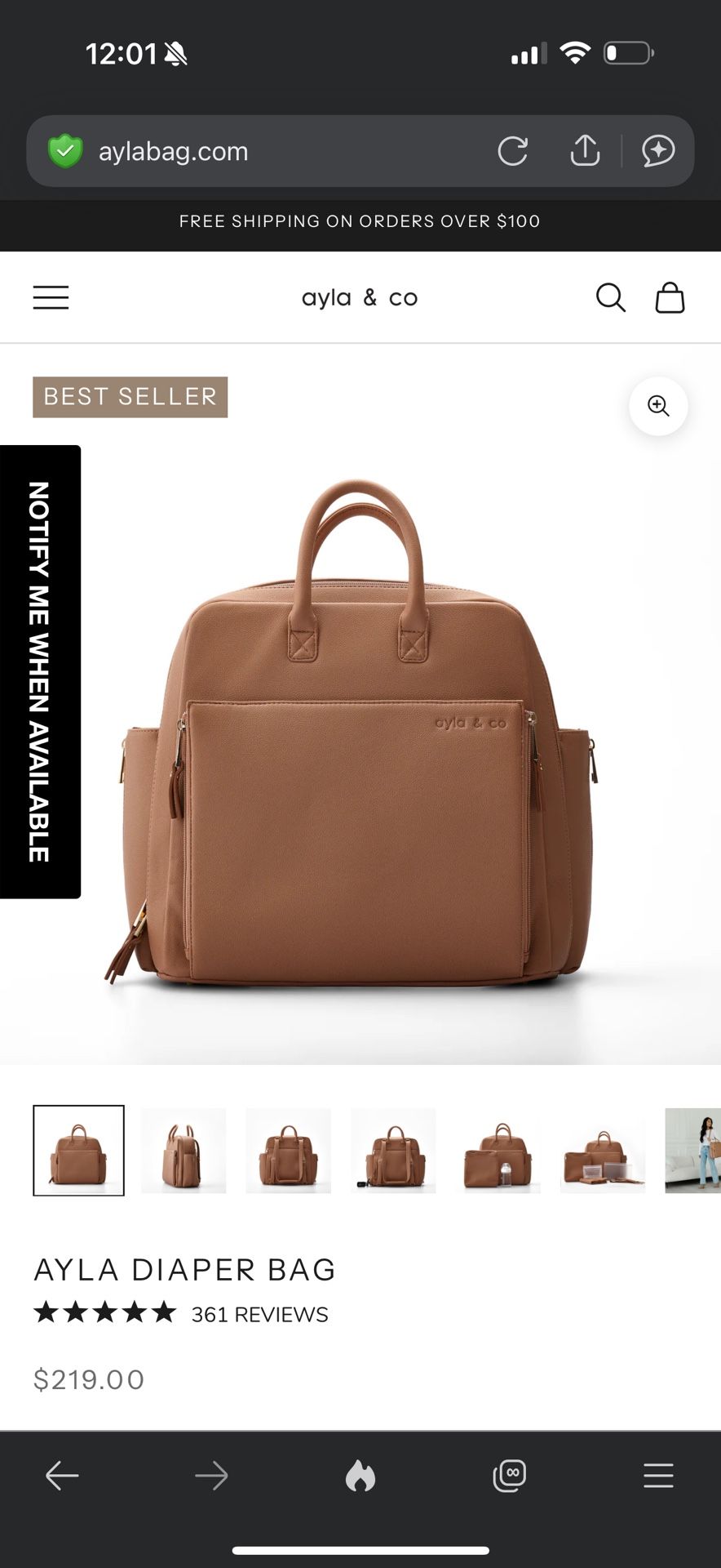 Ayla & Co Diaper Bag