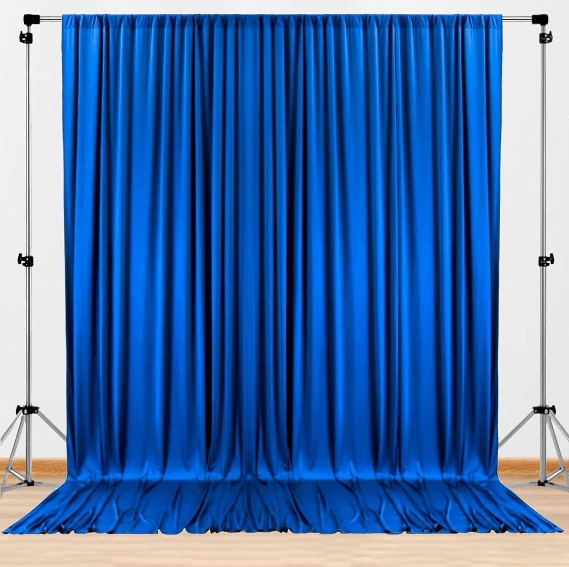 Wrinkle Free 10x8 ft Royal Blue Backdrop Curtains for Parties, Polyester Backdrop Drapes Soft Back Drop for Birthday Wedding Photography Background De