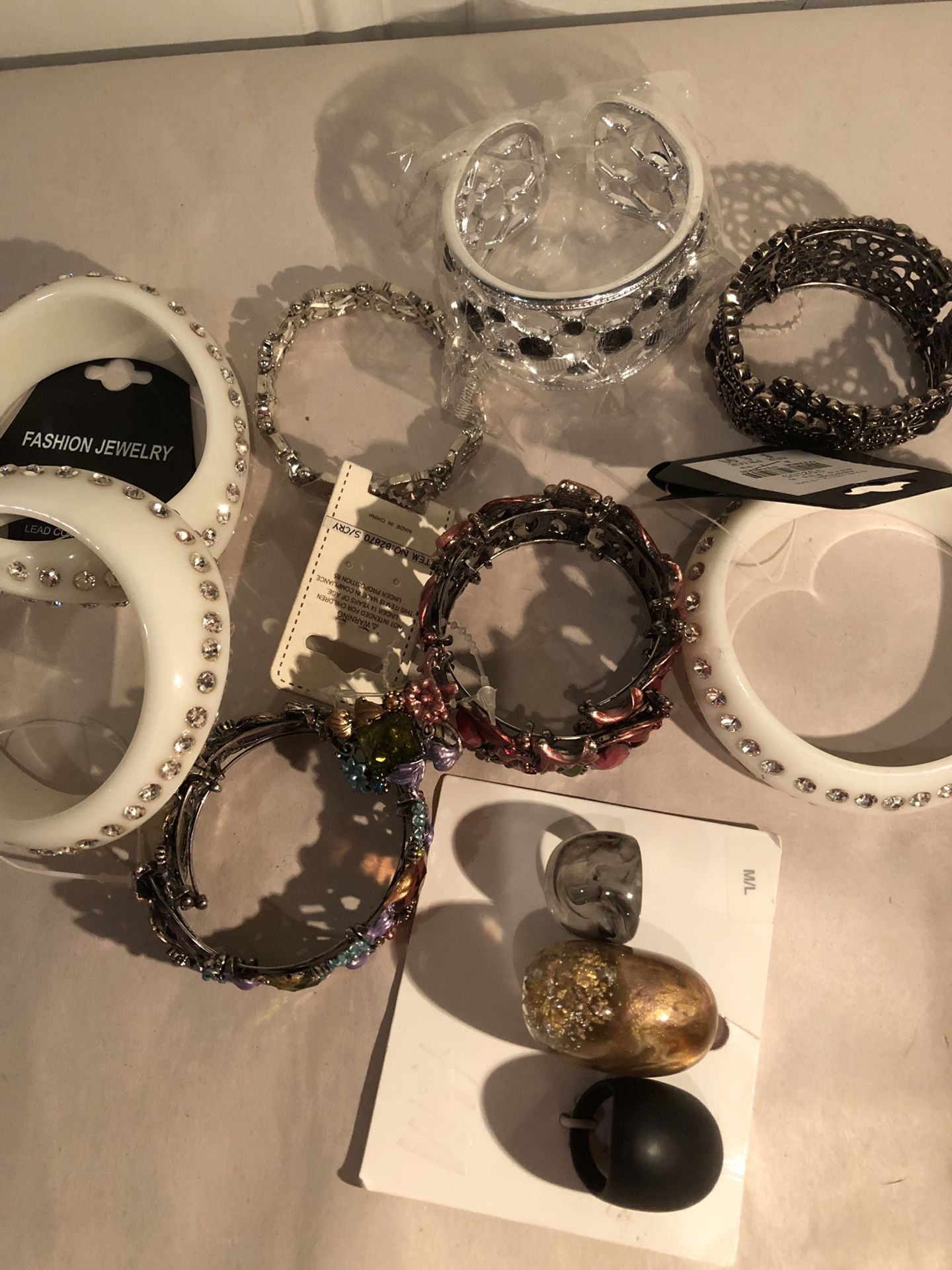 Bracelets and Rings all new