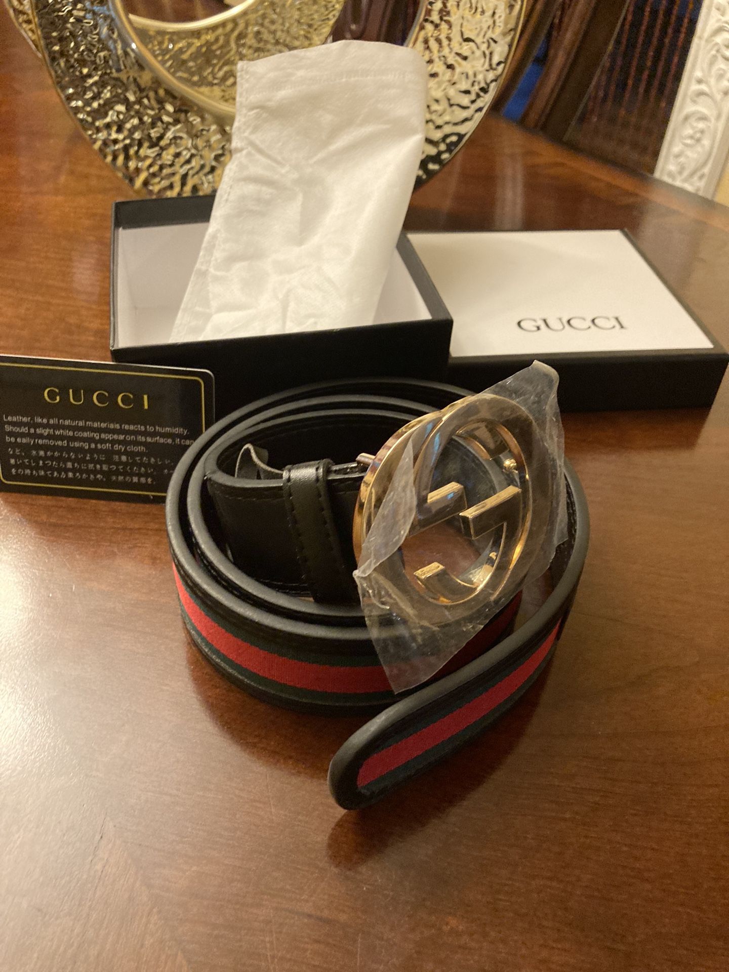 Gold Gucci Buckle Luxury Designer Belt