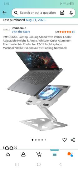 Laptop Cooling Stand with Peltier Cooler