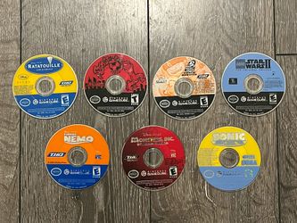 GameCube 7 Game Lot Lego Star Wars Sonic Monsters Inc Nemo 