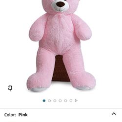 Giant Stuffed Pink Bear 