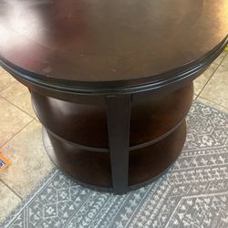 Solid Mahogany Wood Half Moon Table With