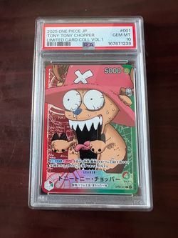 PSA 10 Tony Tony Chopper One Piece Card OP08-001 Pokemon tcg slab