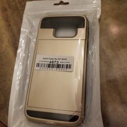 Samsung Galaxy S7 Hybrid Gold Hidden Wallet Phone Case