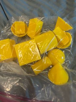 Bright Yellow Educational Shape Blocks - 11 Pieces
